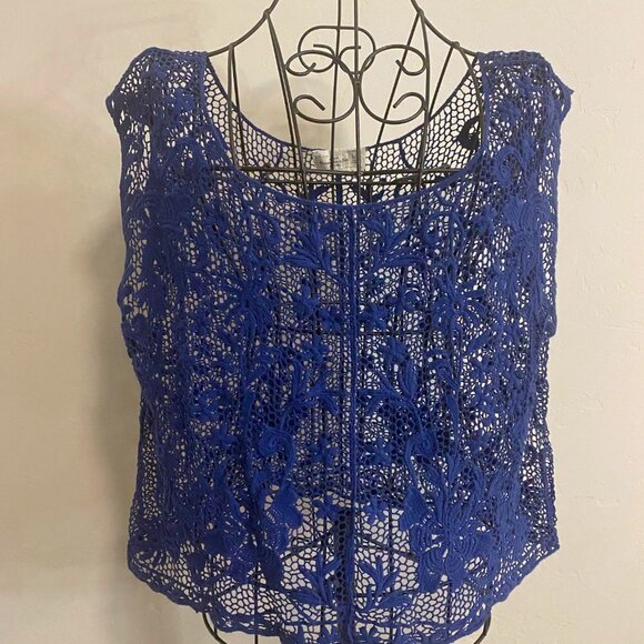 Abercrombie - Blue lace Crop top - Picture 4 of 6